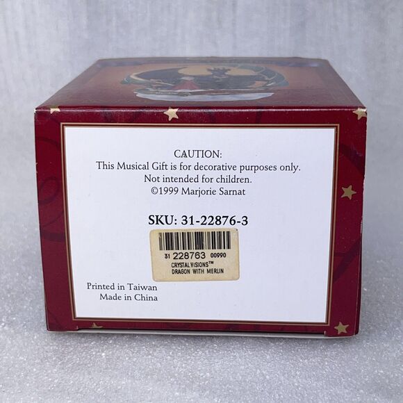 San Francisco Music Box Christmas Ornament CRYSTAL VISIONS DRAGON WITH MERLIN - Picture 11 of 11